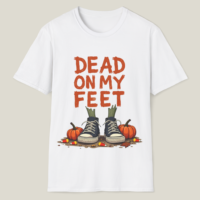 Dead On My Feet Pumpkin Graphic Tee